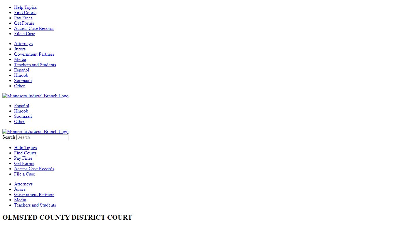 Minnesota Judicial Branch - Olmsted County District Court