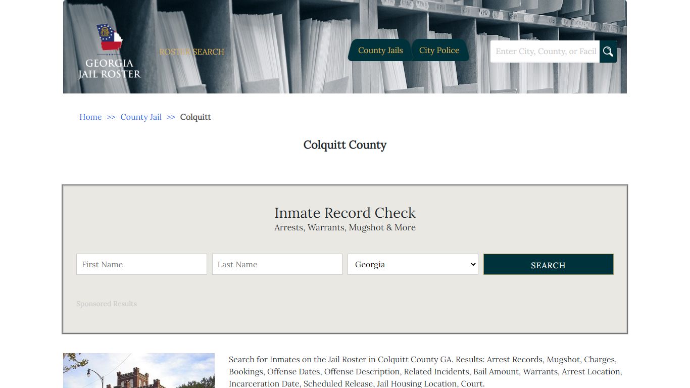 Colquint County | Georgia Jail Inmate Search