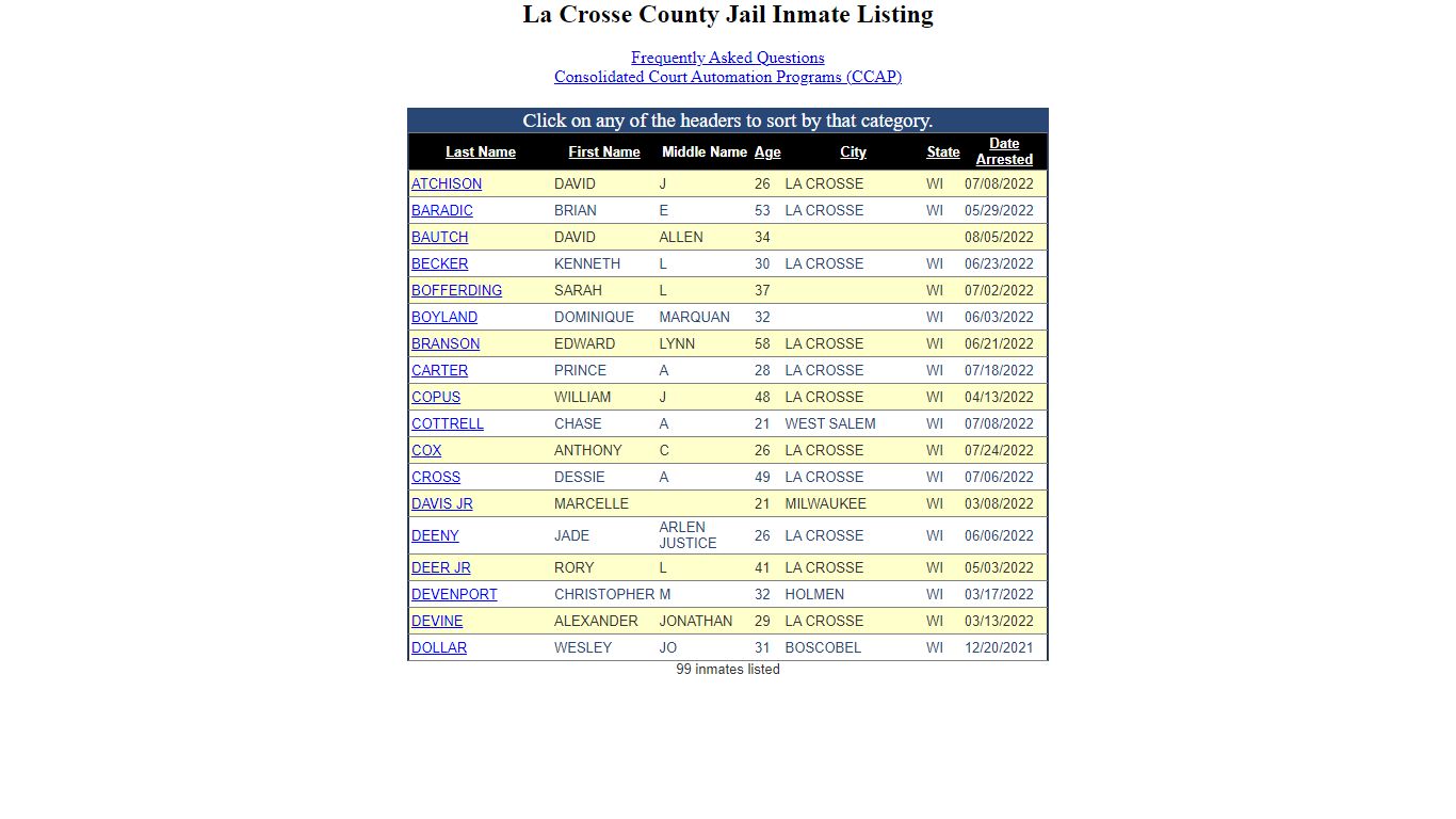 Inmate Locater‑Version: 2021.9.14.0 – La Crosse County ...
