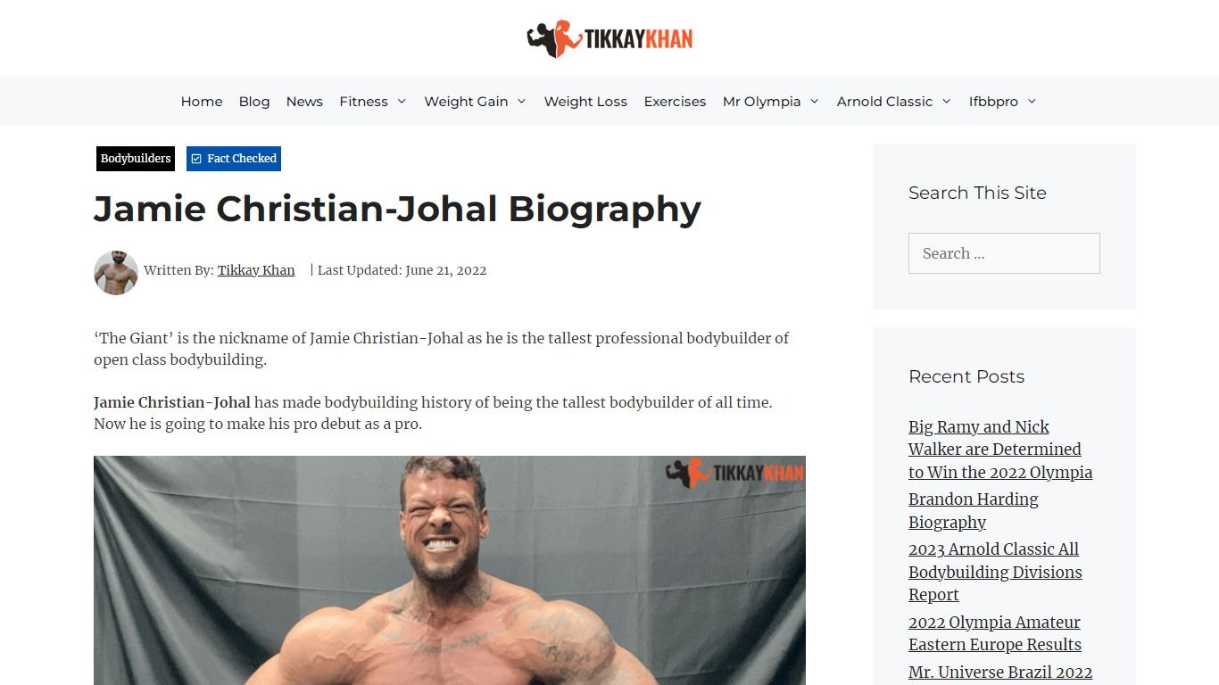 Jamie Christian‑Johal Biography (2022) - Tallest Bodybuilder - Tikkay Khan