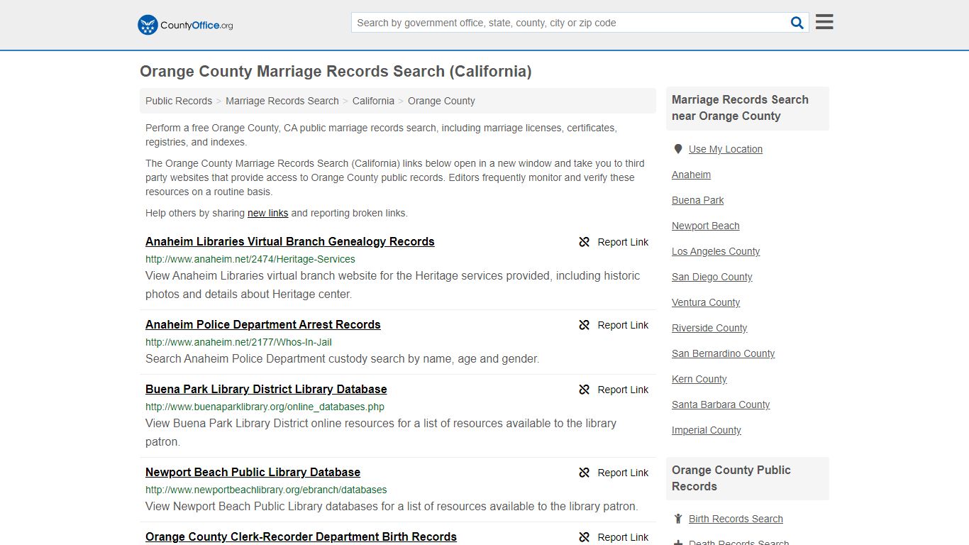 Marriage Records Search – Orange County, CA