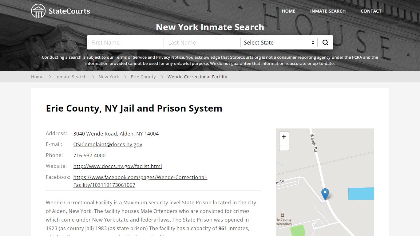 Wende Correctional Facility Inmate Records Search, New ...