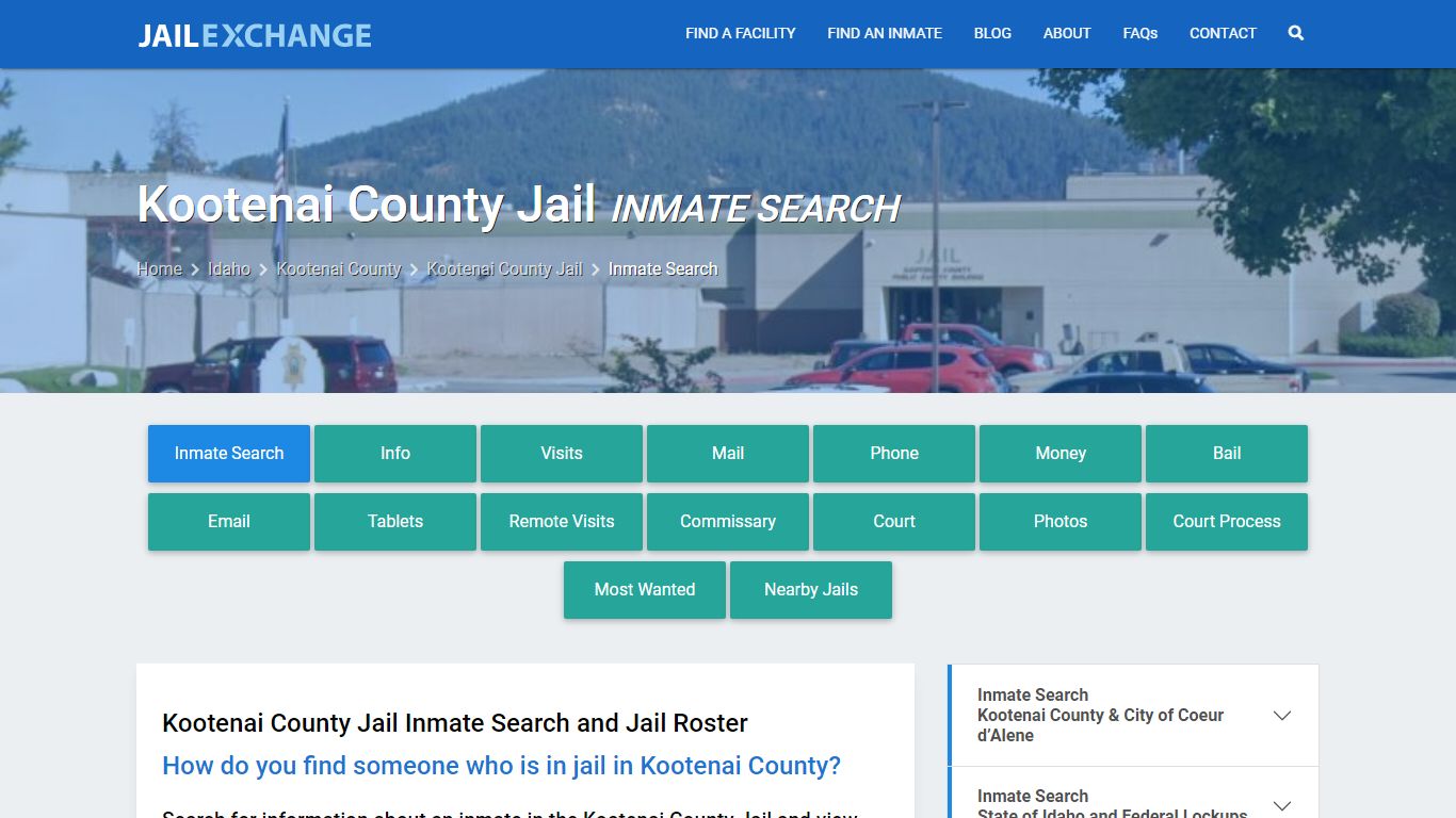 Inmate Search: Roster & Mugshots - Kootenai County Jail, ID